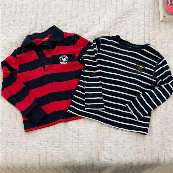Dennis Other - Primrose School Uniform Red and Navy Striped Polo and Tee Set
